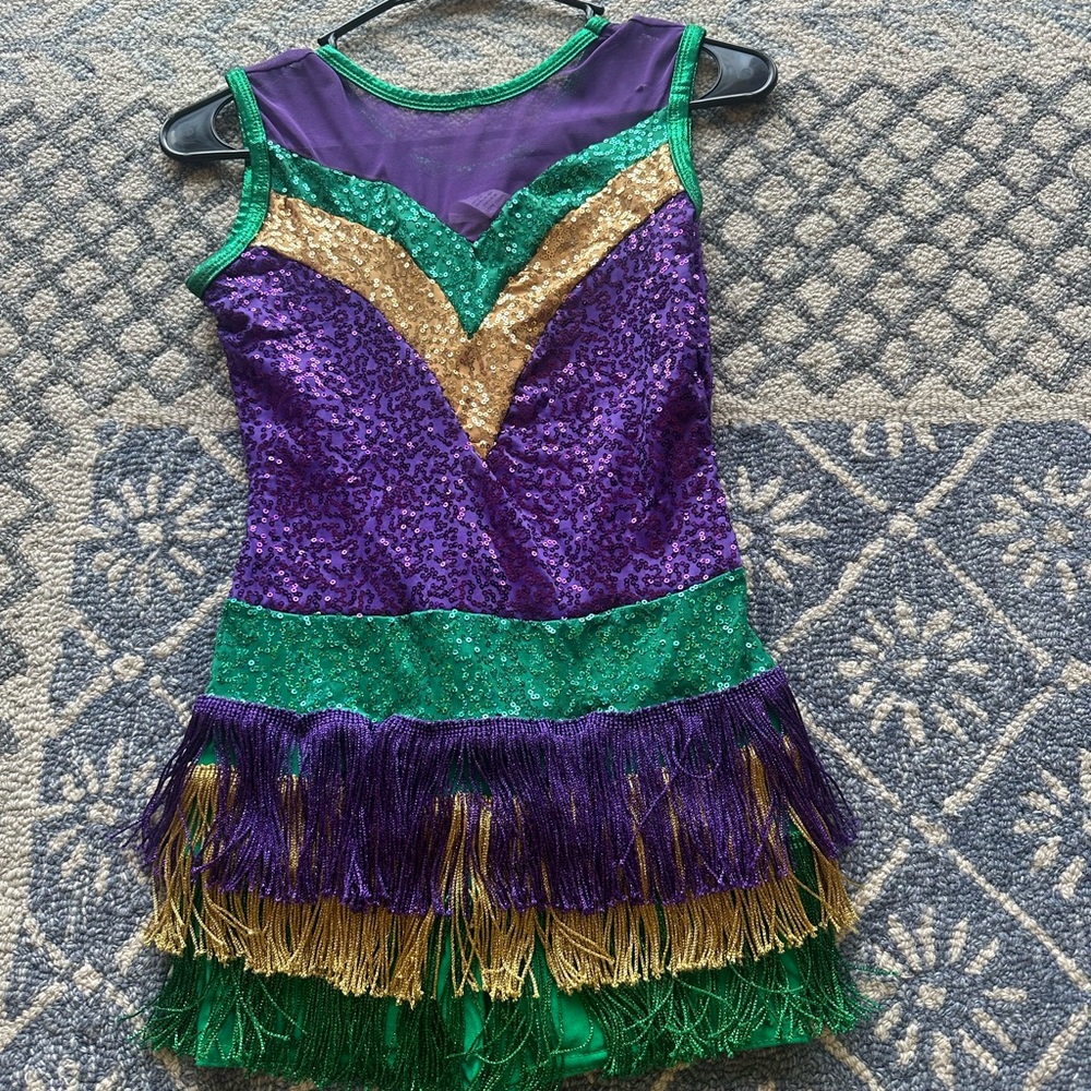 Wish Purple and Green Kids Dance Costume